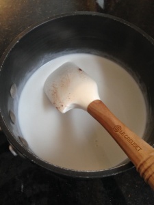 heating coconut milk